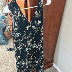Floral Black Dress